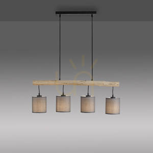 Lampă cu pandantiv GREEN TRIB 15783-29 Wood 4xE27 small 4