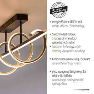 EMANDA Plafond 19112-68 Alamă 1xLED small 4