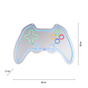 Panou LED decorativ NEON-GAMER 85022-70, controler de joc, USB, 60 x 40 cm small 6