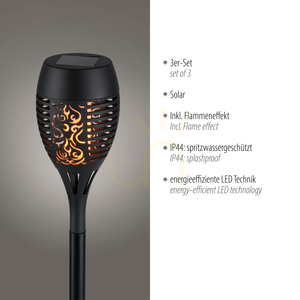 FACKEL-SOL Lampă de grădină 19106-18-3 negru 1xLED. small 3