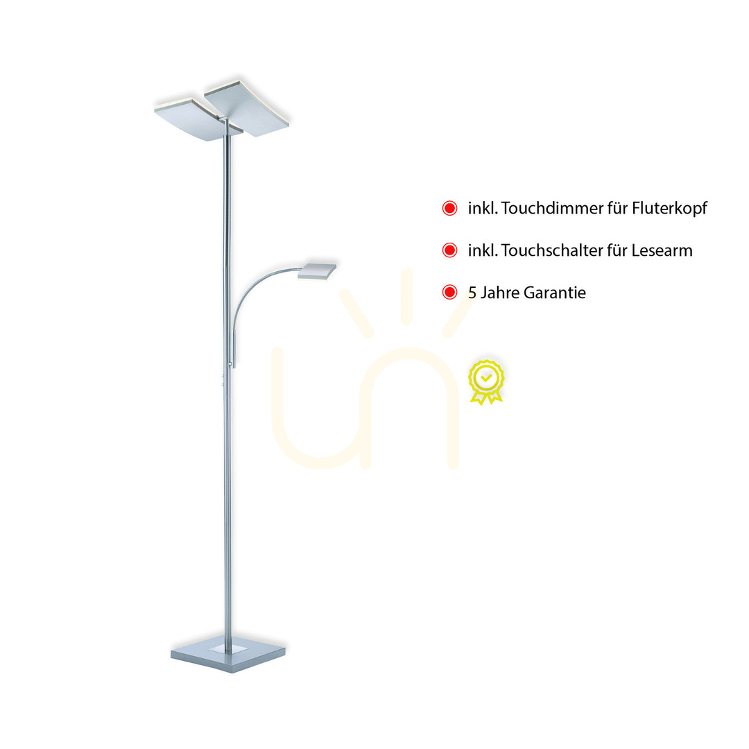 Afişa RUBEN Lampă de podea 11725-55 Argint 2xLED RUBEN Lampă de podea 11725-55 Argint 2xLED