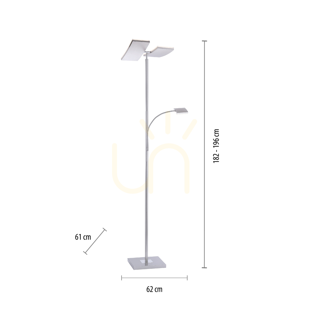 previzualizare RUBEN Lampă de podea 11725-55 Argint 2xLED RUBEN Lampă de podea 11725-55 Argint 2xLED