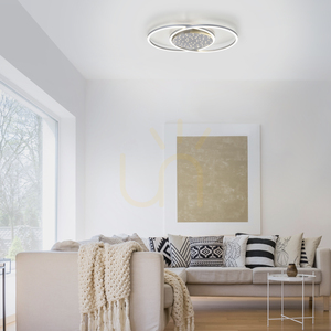 Plafonieră LED YUKI 6025-55 argintiu 66,8 cm 48 W CCT 2700–5000 K cu telecomandă small 2