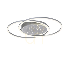 Plafonieră LED YUKI 6025-55 argintiu 66,8 cm 48 W CCT 2700–5000 K cu telecomandă small 6