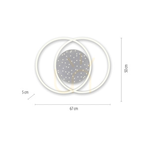 Plafonieră LED YUKI 6025-55 argintiu 66,8 cm 48 W CCT 2700–5000 K cu telecomandă small 7