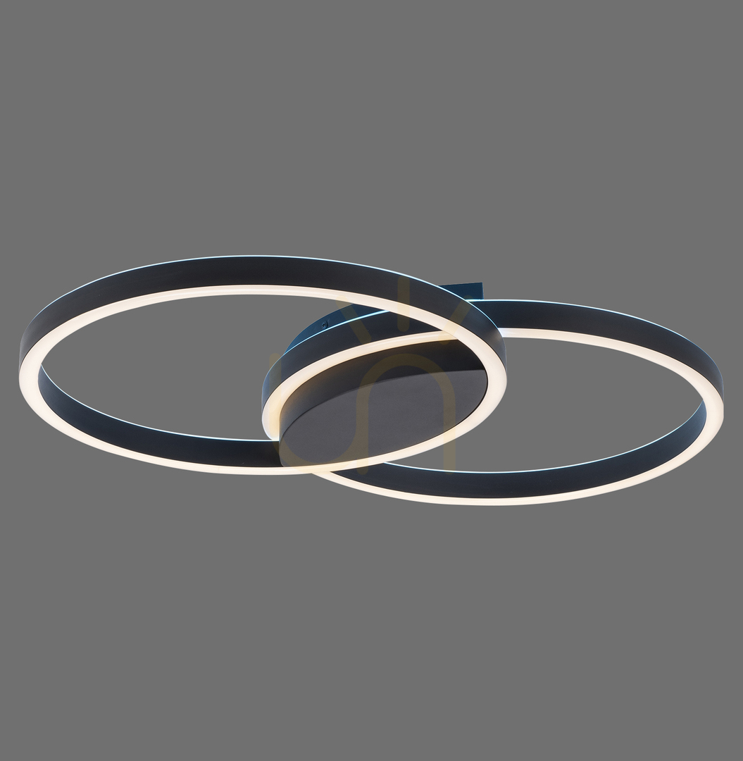 Plafond Q-MARKO 6145-18 negru 2xLED