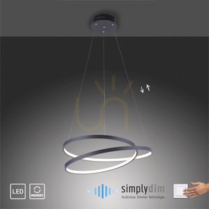 Lampă suspendată ROMAN 2472-18 negru 1xLED small 9