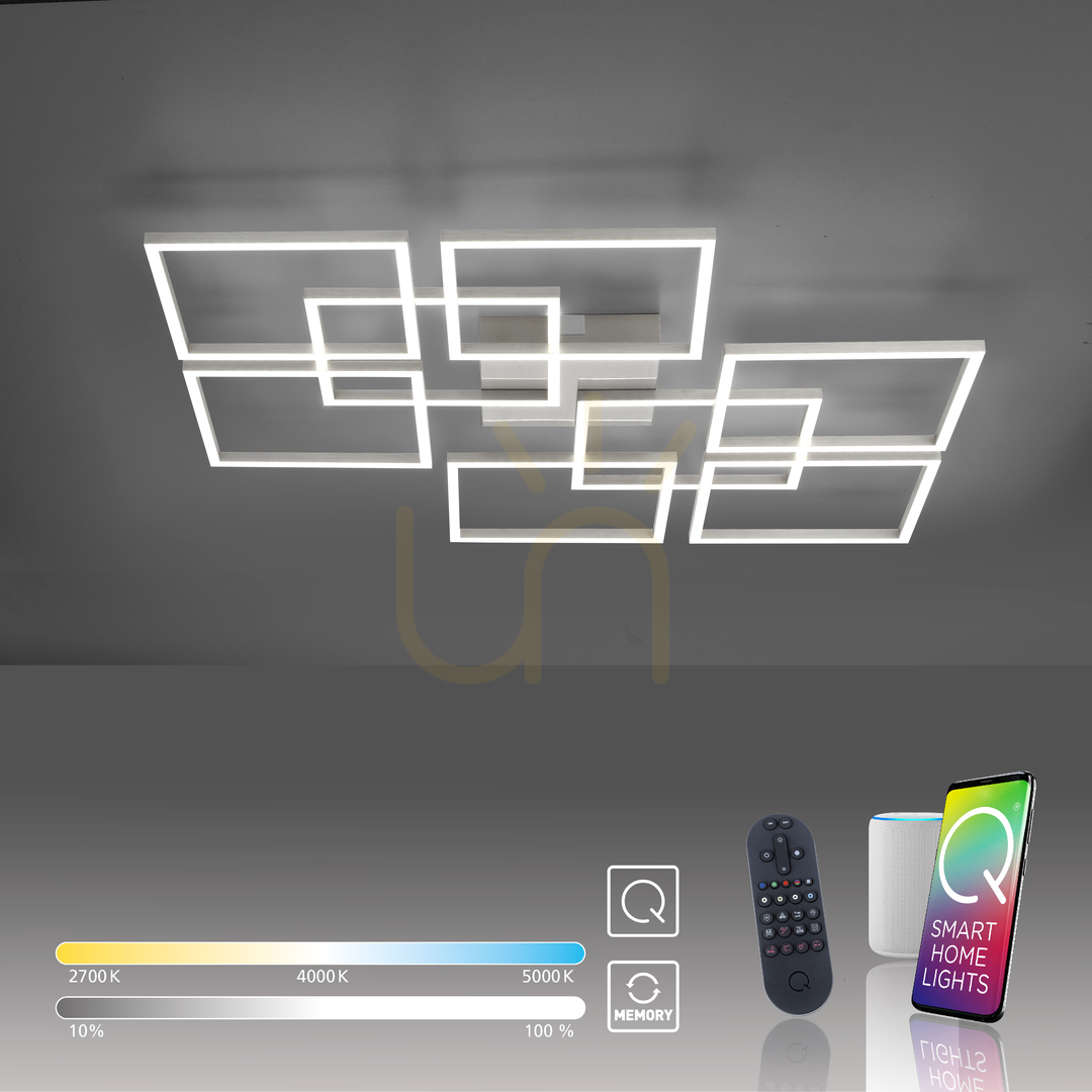 Vedere Plafond Q-INIGO 6015-55 Argint 8xLED Plafond Q-INIGO 6015-55 Argint 8xLED