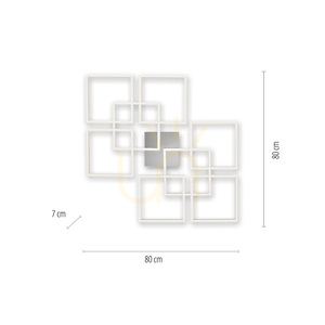 Plafond Q-INIGO 6015-55 Argint 8xLED 8 Plafond Q-INIGO 6015-55 Argint 8xLED small 8