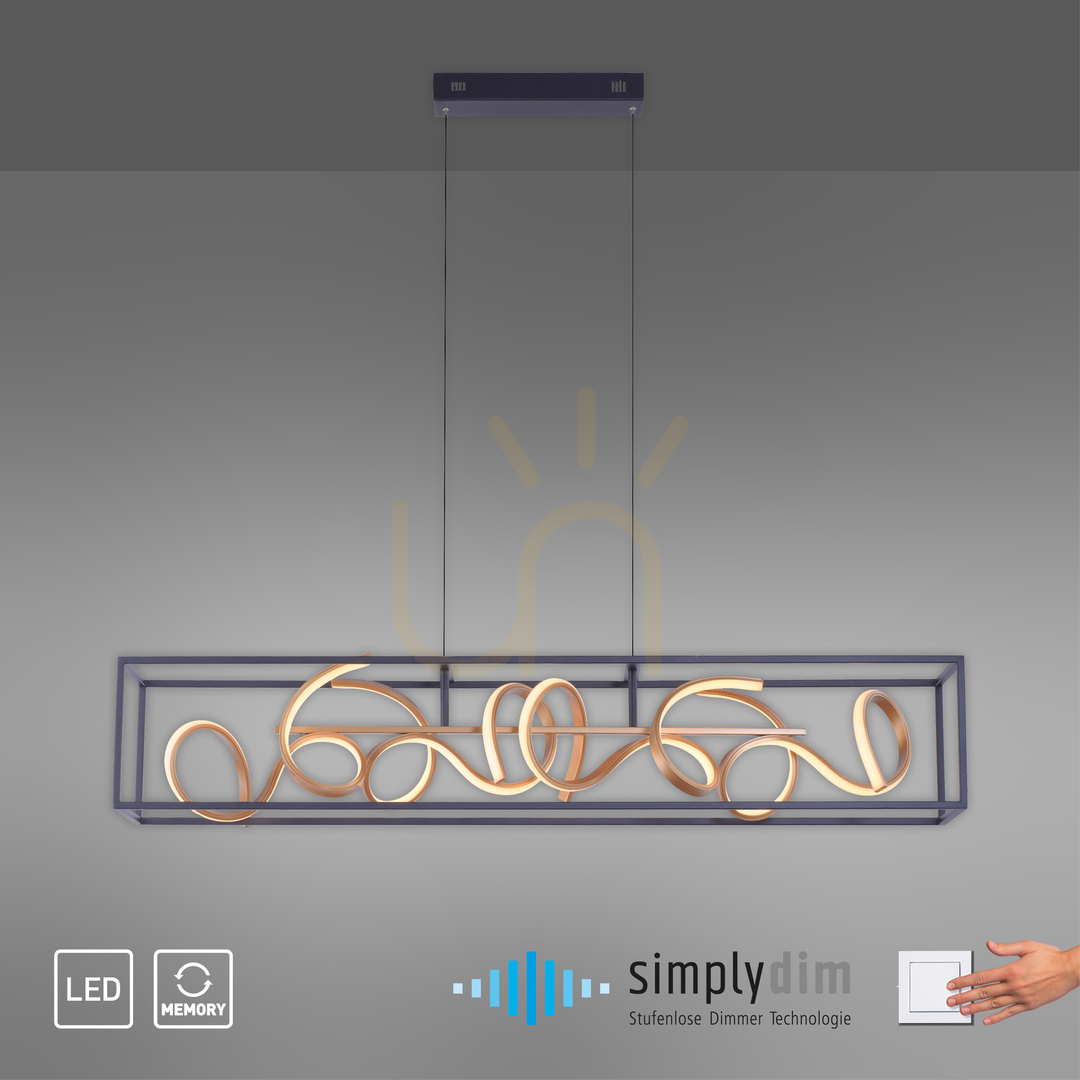 Afişa SELINA Lampă suspendată 2416-18 negru 4xLED SELINA Lampă suspendată 2416-18 negru 4xLED