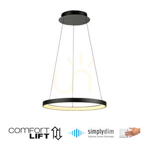 Lampă suspendată HOOP 2851-18 negru 1xLED small 1