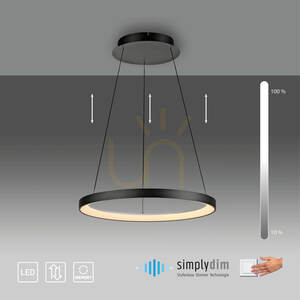 Lampă suspendată HOOP 2851-18 negru 1xLED small 10
