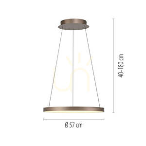 Lampă suspendată HOOP 2851-36 Bronz 1xLED small 8