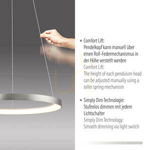 Lampă suspendată Paul Neuhaus Hoop 2851-95, Comfort Lift small 3