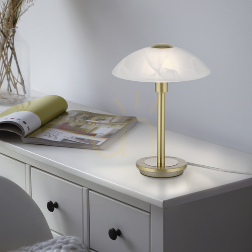 Verifica Lampă de masă ENOVA 4026-60 alamă mată, dimmer tactil, 1xG9
