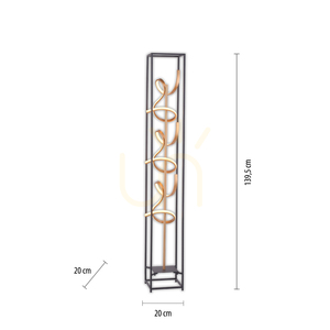 SELINA Lampă de podea 415-18 negru 3xLED small 7