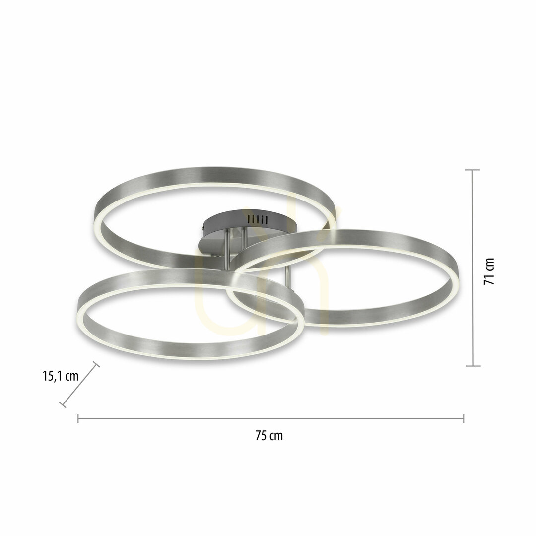 previzualizare Plafond PAAN 6233-55 Argint 2xLED Plafond PAAN 6233-55 Argint 2xLED
