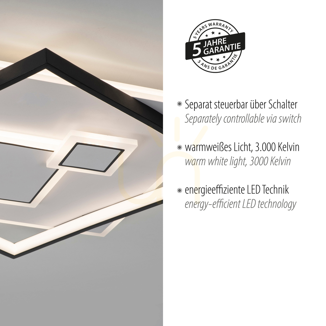 Spectacol Plafond MAILAK 6390-16 Negru 4xLED Plafond MAILAK 6390-16 Negru 4xLED