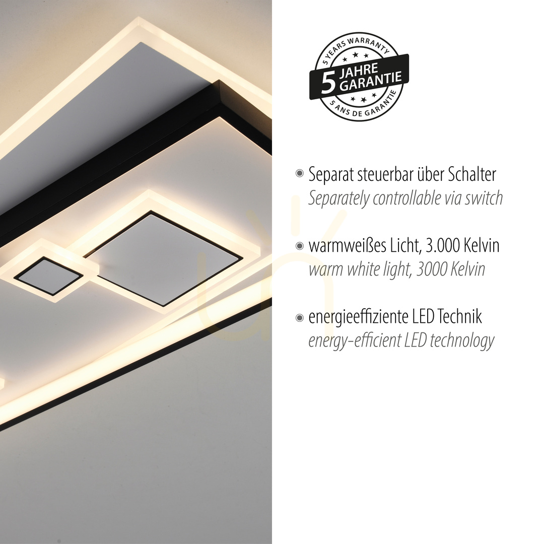 Spectacol Plafond MAILAK 6391-16 Negru 8xLED Plafond MAILAK 6391-16 Negru 8xLED