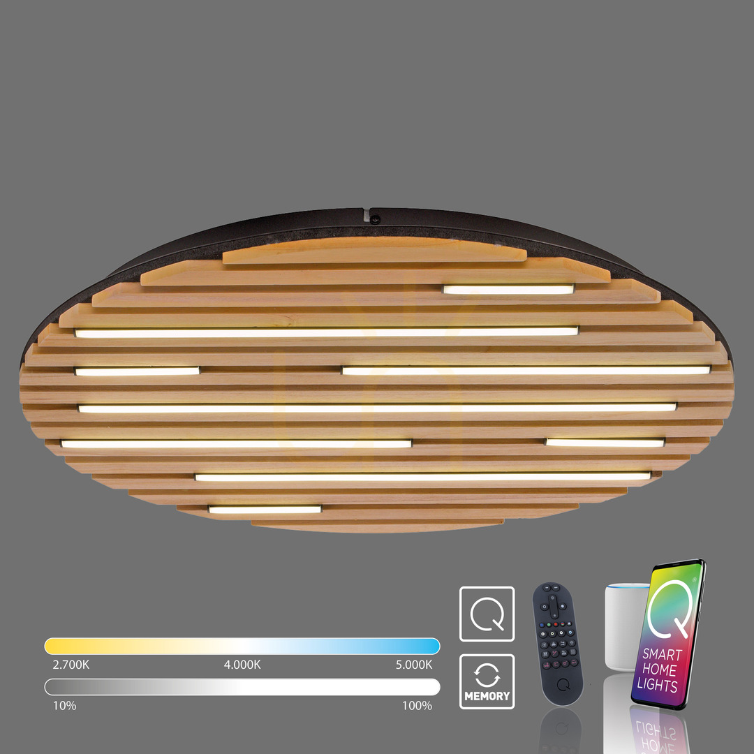 Afişa Lampă de perete Q-AKUSTIK 6421-79 Wood 1xLED Lampă de perete Q-AKUSTIK 6421-79 Wood 1xLED