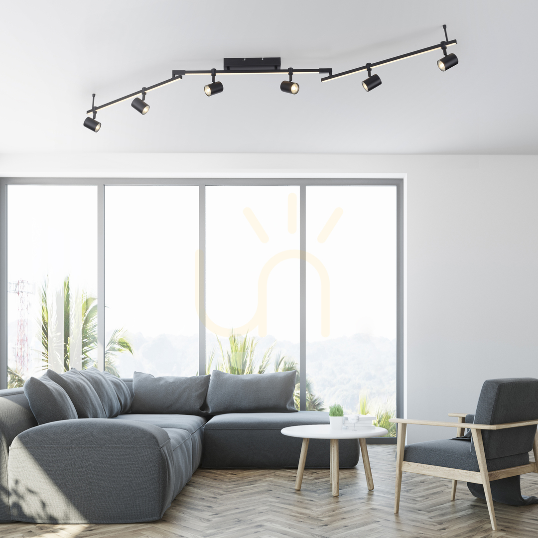 previzualizare Plafond BARIK 6526-18 Negru 7xGU10 Plafond BARIK 6526-18 Negru 7xGU10