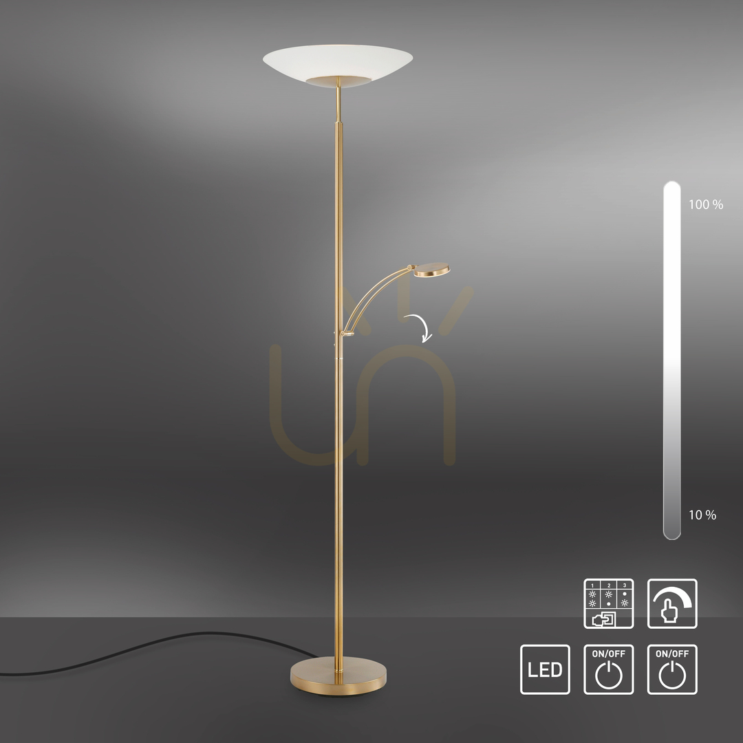 Afişa ALFRED 655-60 Lampă de podea maro 2xLED ALFRED 655-60 Lampă de podea maro 2xLED