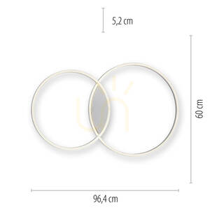 Q-KATE plafon 6589-95 Argint 2xLED small 7