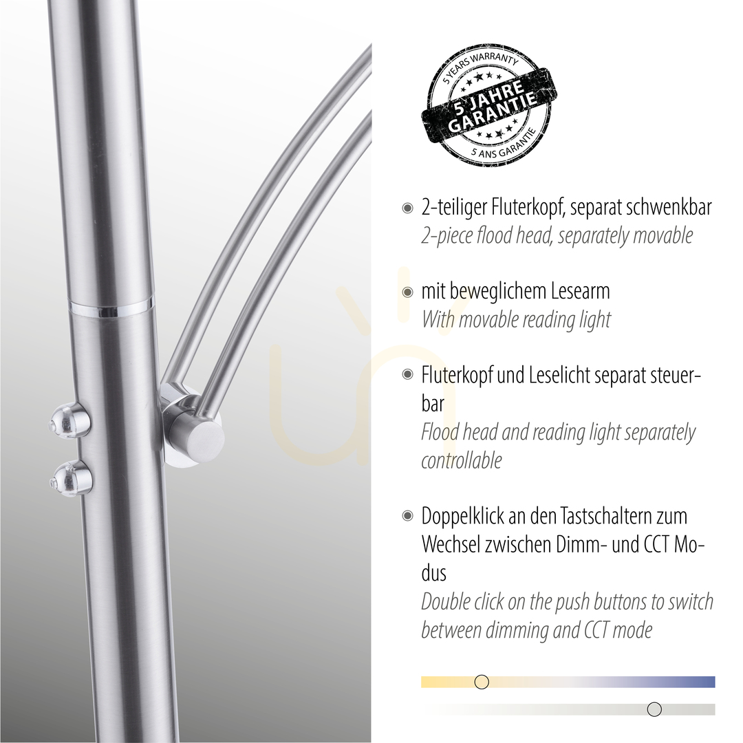 Afişa Lampă de podea ARTUR 673-55 Silver 3xLED Lampă de podea ARTUR 673-55 Silver 3xLED