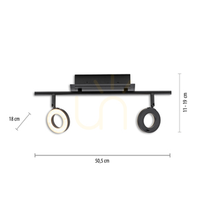 Spot de tavan Paul Neuhaus SILEDA 6781-13 antracit 2xLED small 8