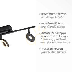 Plafon SILEDA 6785-13 Negru 3xLED small 3