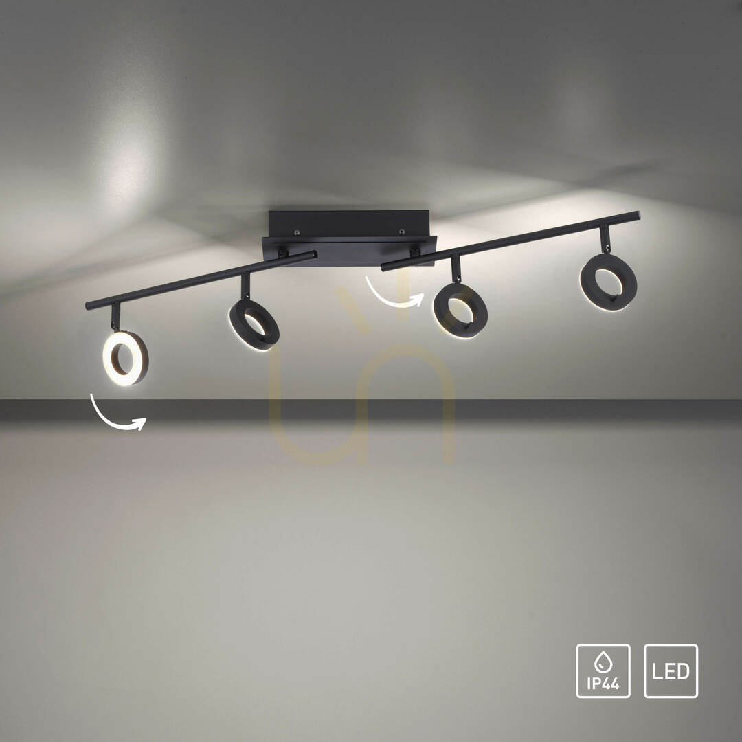 previzualizare SILEDA Plafond 6786-13 Negru 4xLED SILEDA Plafond 6786-13 Negru 4xLED