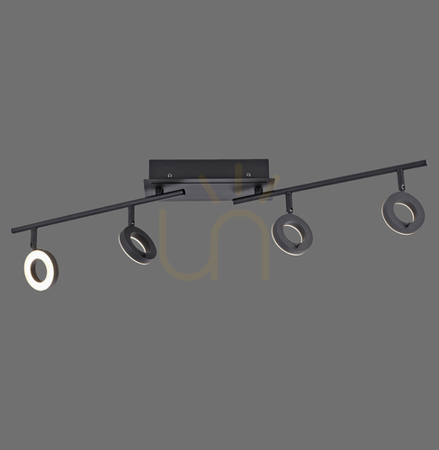 Verifica SILEDA Plafond 6786-13 Negru 4xLED