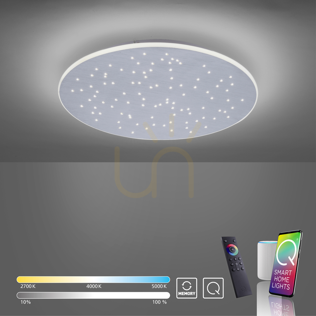 Verifica Plafond Q-NIGHTSKY 8037-95 Argint 1xLED Plafond Q-NIGHTSKY 8037-95 Argint 1xLED