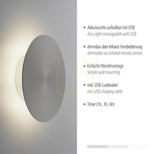 AKKU-PUNTUA lampă de perete 8152-15 Gri 1xLED small 3