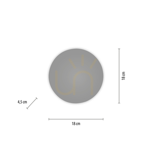 AKKU-PUNTUA lampă de perete 8152-15 Gri 1xLED small 8