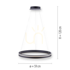 Q-VITO 8411-13 Antracit 1xLED Lampă suspendată small 7