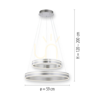 Q-VITO Lampă suspendată 8420-55 Argintiu 2xLED 7 Q-VITO Lampă suspendată 8420-55 Argintiu 2xLED small 7