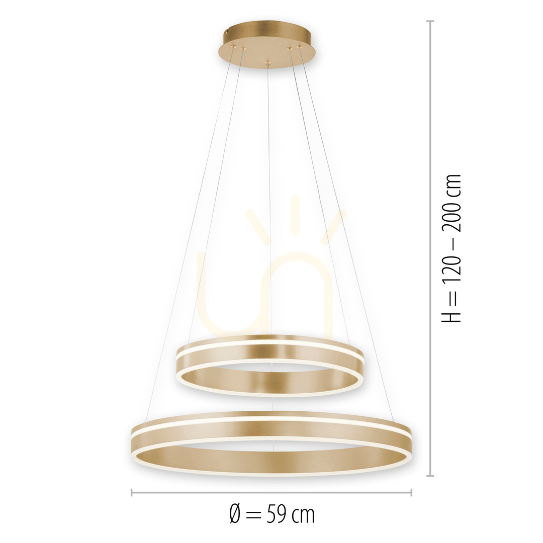 Afişa Q-VITO 8420-60 Brown 2xLED Lampă suspendată Q-VITO 8420-60 Brown 2xLED Lampă suspendată