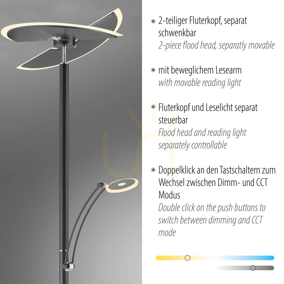 Afişa ARTUR Lampă de podea 673-13 Antracit 1xLED ARTUR Lampă de podea 673-13 Antracit 1xLED