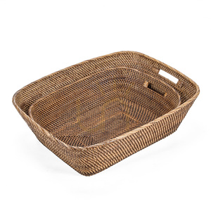 Coș de răchită BAZAR BIZAR Hannah maro natural M Baskets small 10
