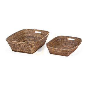 Coș de răchită BAZAR BIZAR Hannah maro natural M Baskets small 5