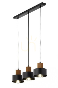 Lampă suspendată Sigma RIF WOOD 3 negru lemn 3xE27 SKU 41862 2 Lampă suspendată Sigma RIF WOOD 3 negru lemn 3xE27 SKU 41862 small 2