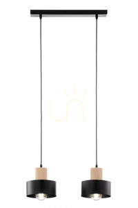 Lampă suspendată Sigma RIF WOOD 2 negru/lemn natural 41866 2 Lampă suspendată Sigma RIF WOOD 2 negru/lemn natural 41866 small 2