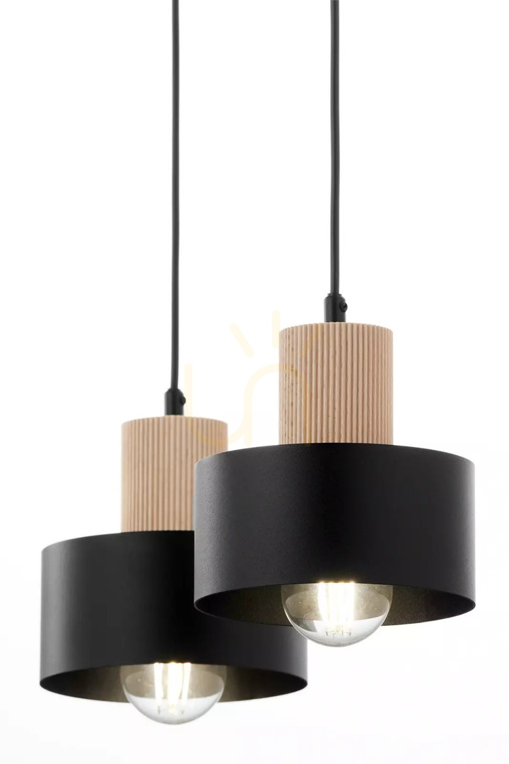 Verifica Lampă suspendată Sigma RIF WOOD 2 negru/lemn natural 41866 Lampă suspendată Sigma RIF WOOD 2 negru/lemn natural 41866