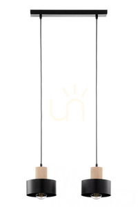 Lampă suspendată Sigma RIF WOOD 2 negru/lemn natural 41866 0 Lampă suspendată Sigma RIF WOOD 2 negru/lemn natural 41866 small 0