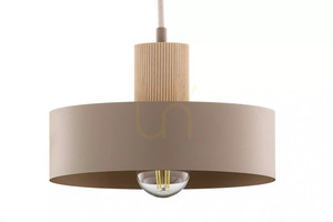 Lampă suspendată Sigma RIF WOOD 1 M bej cald lemn natural 41869 small 3