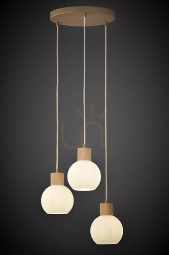 Verifica Lampă suspendată Sigma ALBA 3 bej lemn natural 42 cm SKU 41844