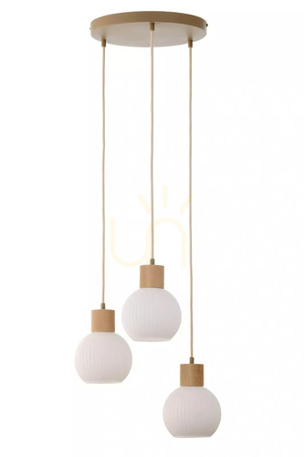 Verifica Lampă suspendată Sigma ALBA 3 bej lemn natural 42 cm SKU 41844