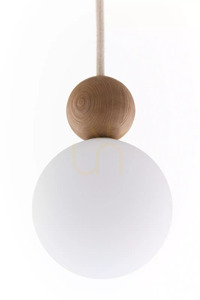 Lampă suspendată Sigma Rona lemn maro deschis G9 12W SKU 41674 small 1