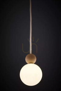 Lampă suspendată Sigma Rona lemn maro deschis G9 12W SKU 41674 small 2
